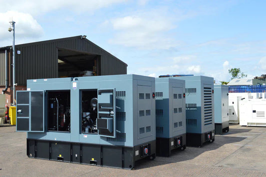 Different sizes of generators in yard