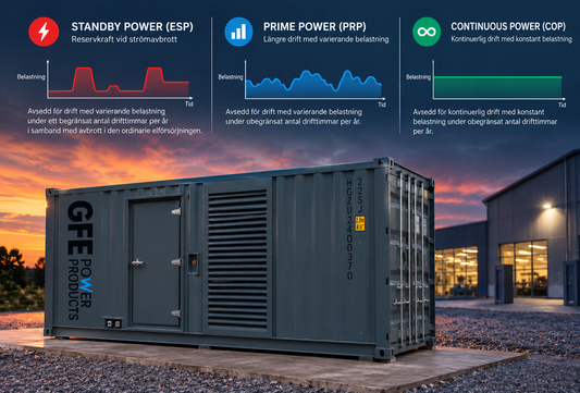 Standby, Prime och Continuous Power – vad betyder effektklasserna på ett elverk?